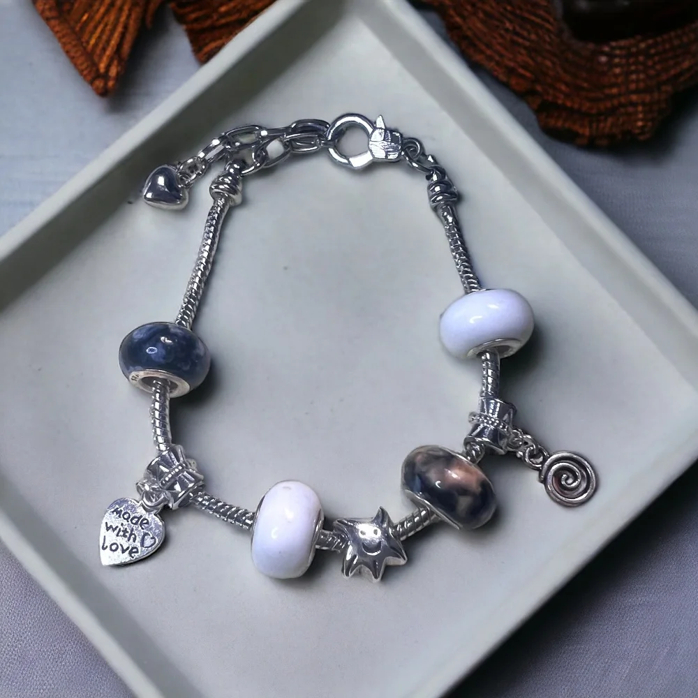 European Style Charmed Bracelet - Picture 2 of 5